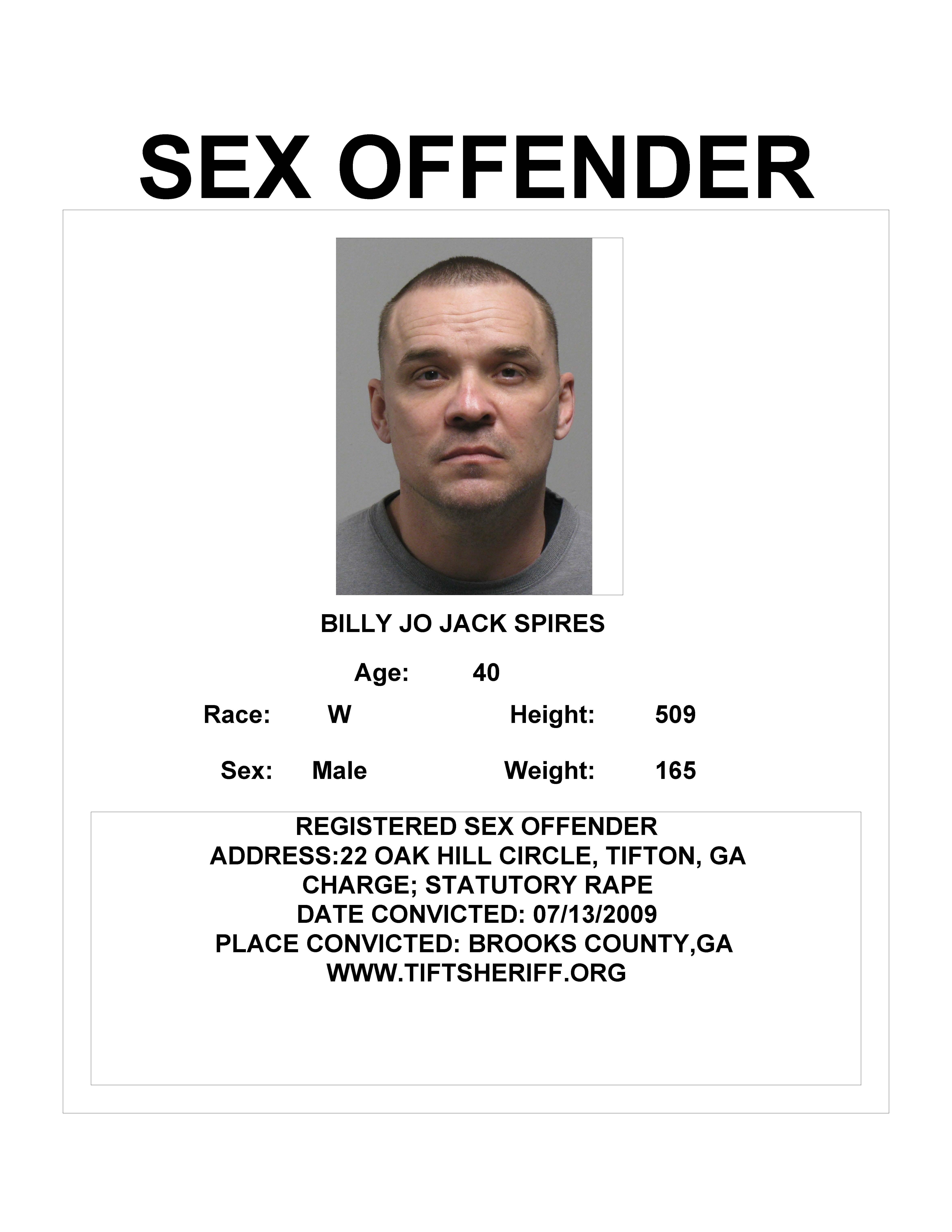 Sex Offender Registry Update Press Releases Tift County Sheriff Ga